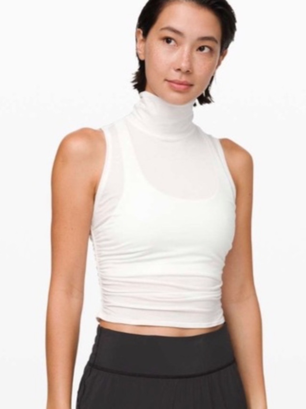 NWOT LULULEMON White High Neck Top